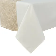 Bogato Tkany Obrus 140x350 Zygzak W Stylu Boho