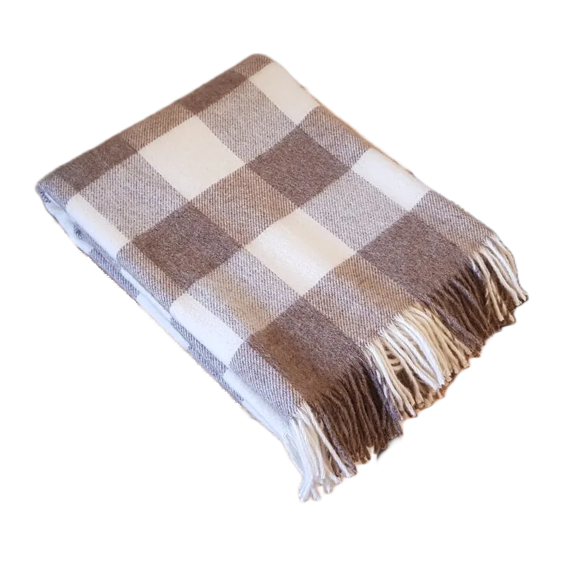 Koc wełna Szachownica 400g Koc wełna Szachownica 400g