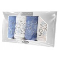 Komplet Frotex Gift 2 Iv Wzór 3 Biały-Niebiesk