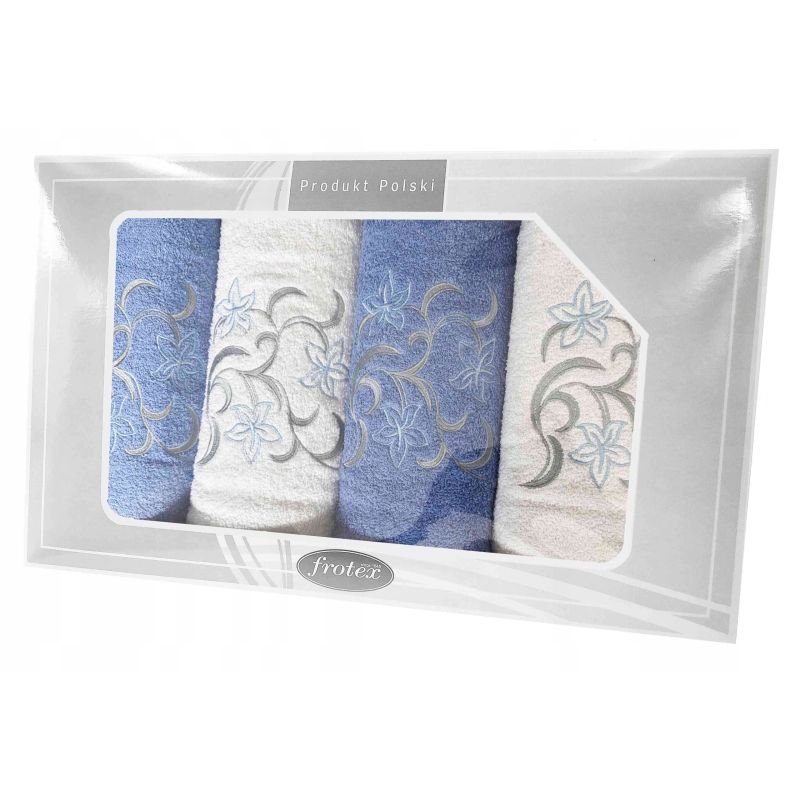 Komplet Frotex Gift 2 Iv Wzór 3 Biały-Niebiesk