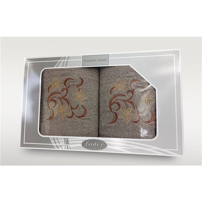 Komplet Frotex Gift 2 50,70 Wzór 3 Brąz