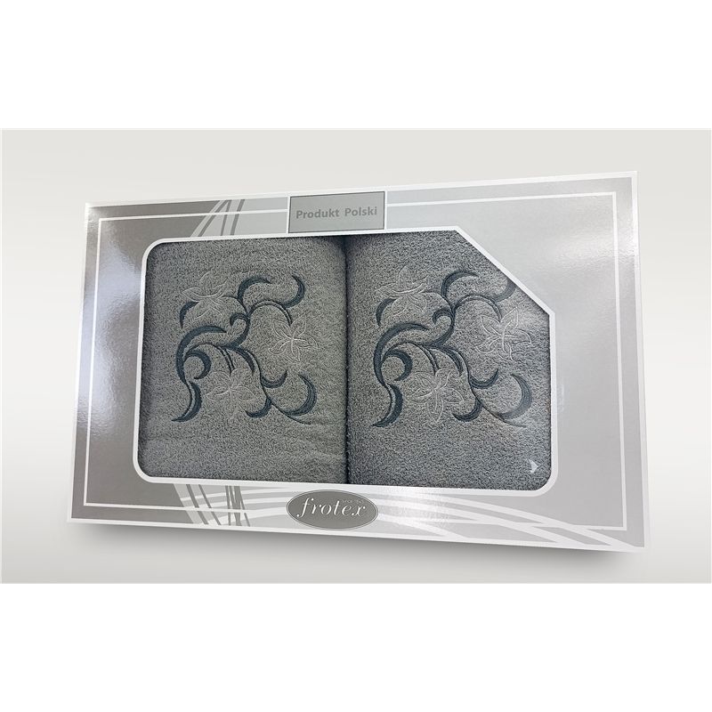 Komplet Frotex Gift 2 50,70 Wzór 3 Jasny Popie