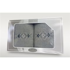 Komplet Frotex Gift 2 50,70 Wzór 4 Jasny Popie