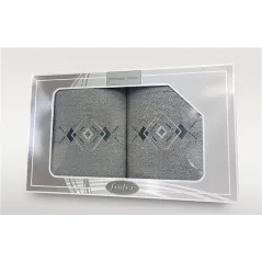 Komplet Frotex Gift 2 50,70 Wzór 4 Jasny Popie
