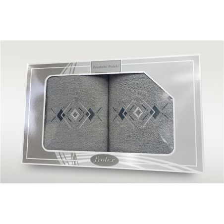 Komplet Frotex Gift 2 50,70 Wzór 4 Jasny Popie