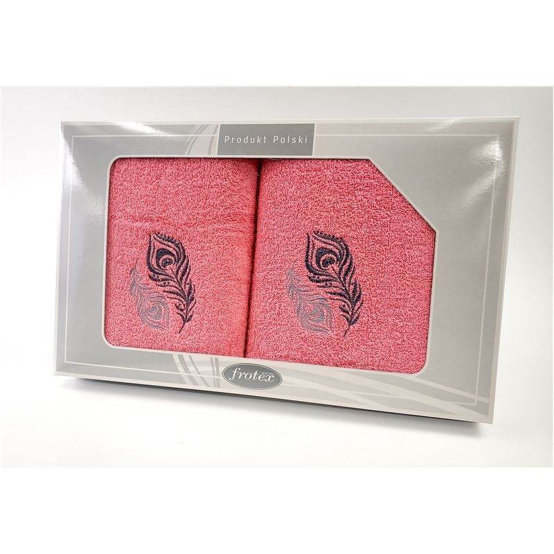 Komplet Frotex Gift 50,70 Koral Wzór 2