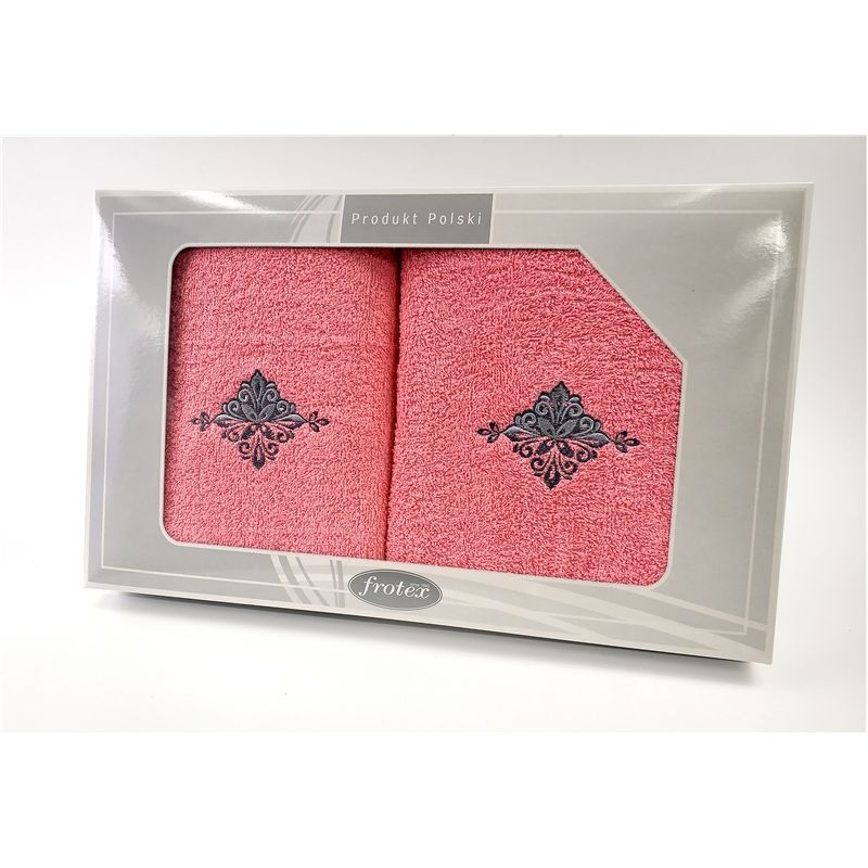 Komplet Frotex Gift 50,70 Koral Wzór 3