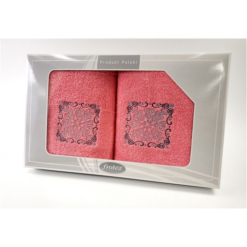 Komplet Frotex Gift 50,70 Koral Wzór 4