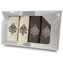 Komplet Frotex Gift Iv Wzór 5 Krem Brąz