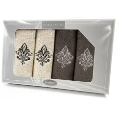 Komplet Frotex Gift Iv Wzór 5 Krem Brąz