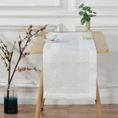 Bieżnik Nina Z Wstawką Koronkową 60x120 Kolor Ecru