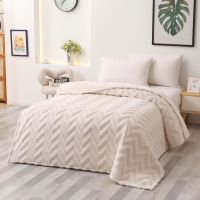 Koc/Narzuta/Wenecja 160x200 CREAM GRUBY I CIEPŁY