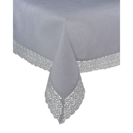 Serwetka Srebrna Nitka 120X180 Gipiura Angielka Grey