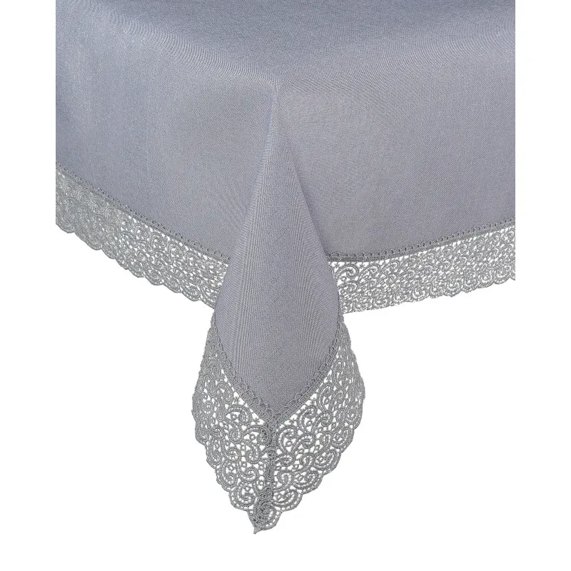 Serwetka Srebrna Nitka 120X200 Gipiura Angielka Grey