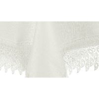 Obrus Krem Listki 60x120 Koronka Gipiura Płomyki