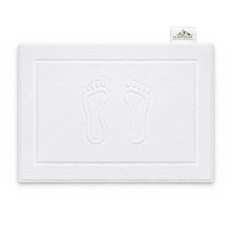 Dywanik Łazienkowy Biały Stopka Bawełna 100% Solidny 50x70 650g 90° HORECA Dywanik Łazienkowy Biały Stopka Bawełna 100% Solidny 50x70 650g 90° HORECA