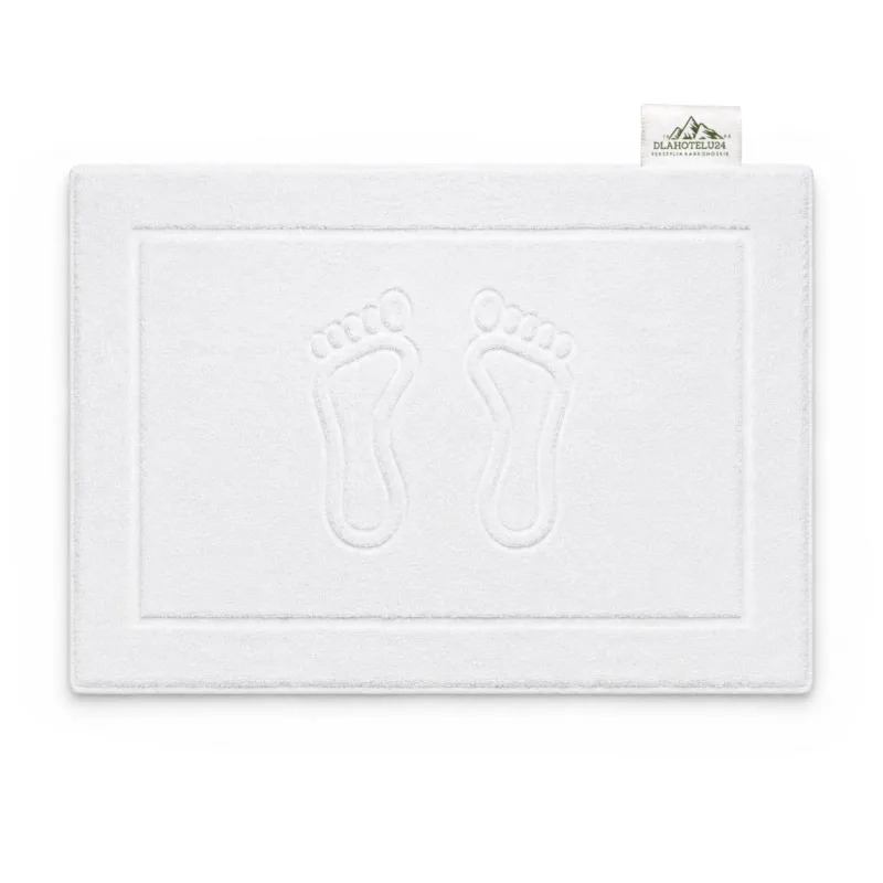 Dywanik Łazienkowy Biały Stopka Bawełna 100% Solidny 50x70 600g 95° HORECA Dywanik Łazienkowy Biały Stopka Bawełna 100% Solidny 50x70 600g 95° HORECA