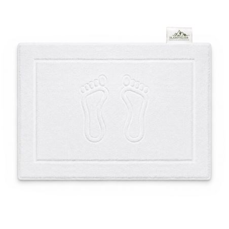 Dywanik Łazienkowy Biały Stopka Bawełna 100% Solidny 50x70 600g 95° HORECA