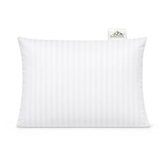 Biała poszewka hotelowa adamaszek 50x70 pasek 4 mm
