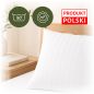Poszewka Hotelowa Adamaszek Biała 145 g/m² 70x80 Pasek 4mm OEKO-TEX