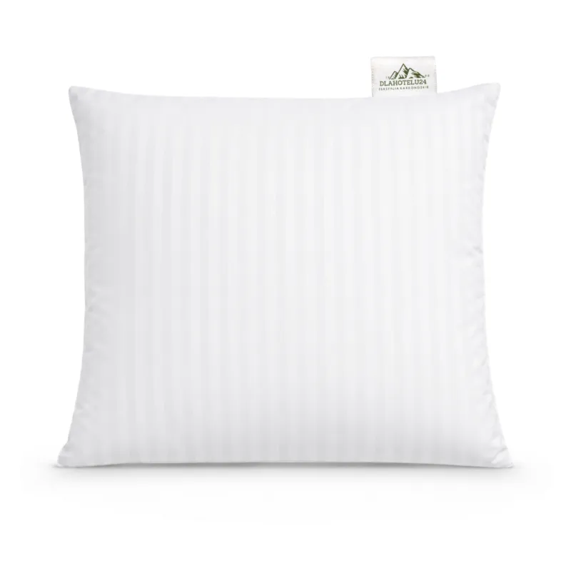 Poszewka Hotelowa Adamaszek Biała 145 g/m² 70x80 Pasek 4mm OEKO-TEX