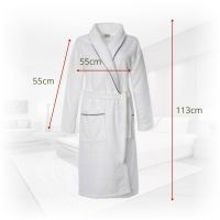 Szlafrok hotelowy S/M frotte welur biały