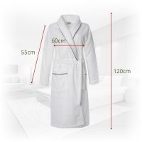 Szlafrok hotelowy L/XL frotte welur biały