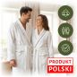 Szlafrok Hotelowy SPA Biały L/XL Ciepły Szara Lamówka HORECA OEKO-TEX 100 Szlafrok Hotelowy SPA Biały L/XL Ciepły Szara Lamówka HORECA OEKO-TEX 100