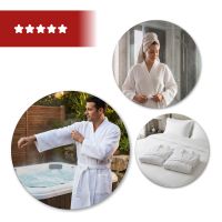 Lekki biały szlafrok hotelowy unisex 250 g/m²