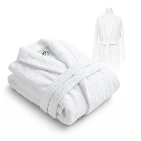 Biały szlafrok hotelowy frotte XXL 100% bawełna 400 g/m²