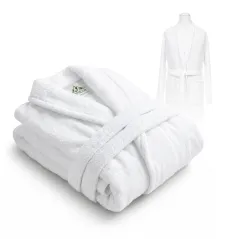 Biały szlafrok hotelowy frotte XL 100% bawełna 400 g/m²