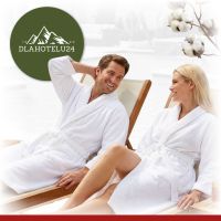 Bawełniany szlafrok hotelowy biały L 400 g/m²