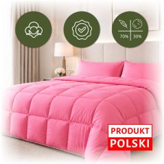 Kołdra Półpuch 140x200 1,2kg Róż Puch 30% Pierze 70% Poszycie 100% Bawełna