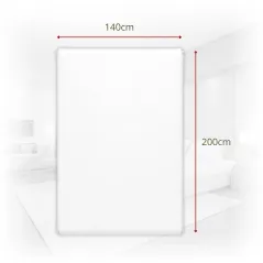 Prześcieradło Wodoodporne Ochraniacz Biały z Bokami Jersey z Gumką 140x200