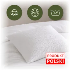 Poszewka Hotelowa Biała Kora Bawełna 100% Zamek Błyskawiczny 70x80 140 g/m²