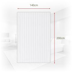 Poszwa Hotelowa Adamaszek Biała z Zakładką 140x200cm 145 g/m² Pasek 1cm