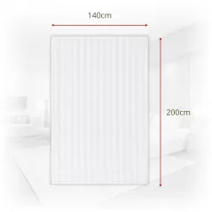 Poszwa Hotelowa Adamaszek Biała z Zakładką 140x200cm 145 g/m² Pasek 1cm