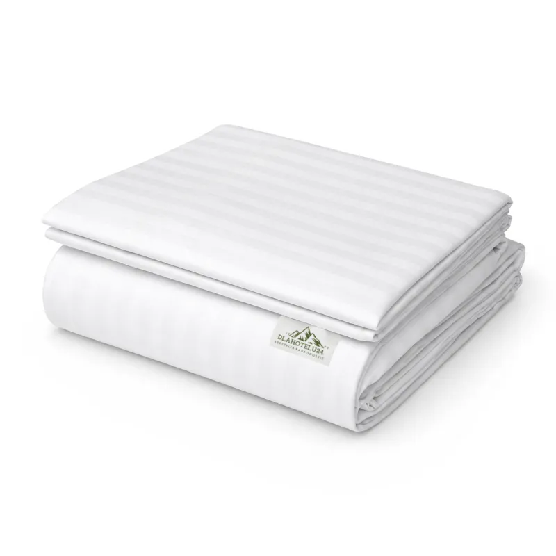 Poszwa Hotelowa Adamaszek Biała z Zakładką 160x200cm 145 g/m² Pasek 1cm Poszwa Hotelowa Adamaszek Biała z Zakładką 160x200cm 145 g/m² Pasek 1cm
