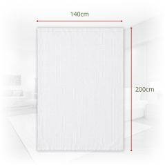 Poszwa Hotelowa Biała Kora Bawełna 100%z Zakładką 140x200 137 g/m² 40°C