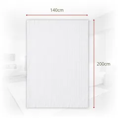 Poszwa Hotelowa Biała Kora Bawełna 100%z Zakładką 140x200 137 g/m² 40°C