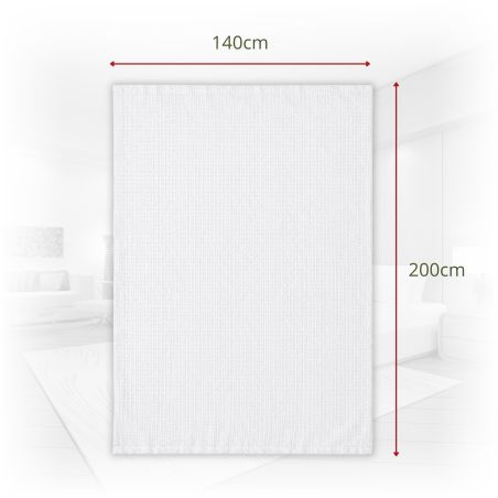 Poszwa Hotelowa Biała Kora Bawełna 100%z Zakładką 140x200 137 g/m² 40°C