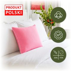 Poduszka Puchowa 70% Puch 30% Pierze 100% Poszycie Bawełna 40x40 0,25kg Róż