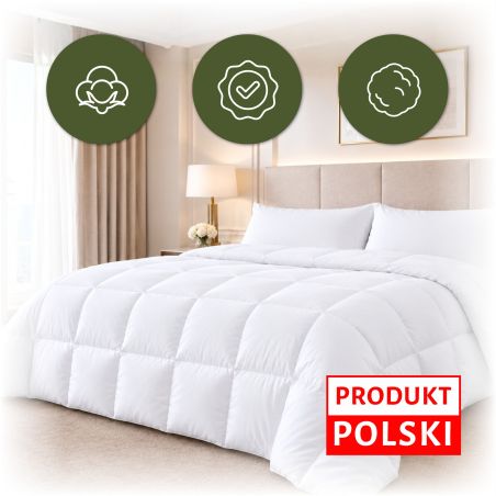 Kołdra Puchowa Puch Gęsi 90% Poszycie Bawełna 100% 160x200 1,3kg Exclusive