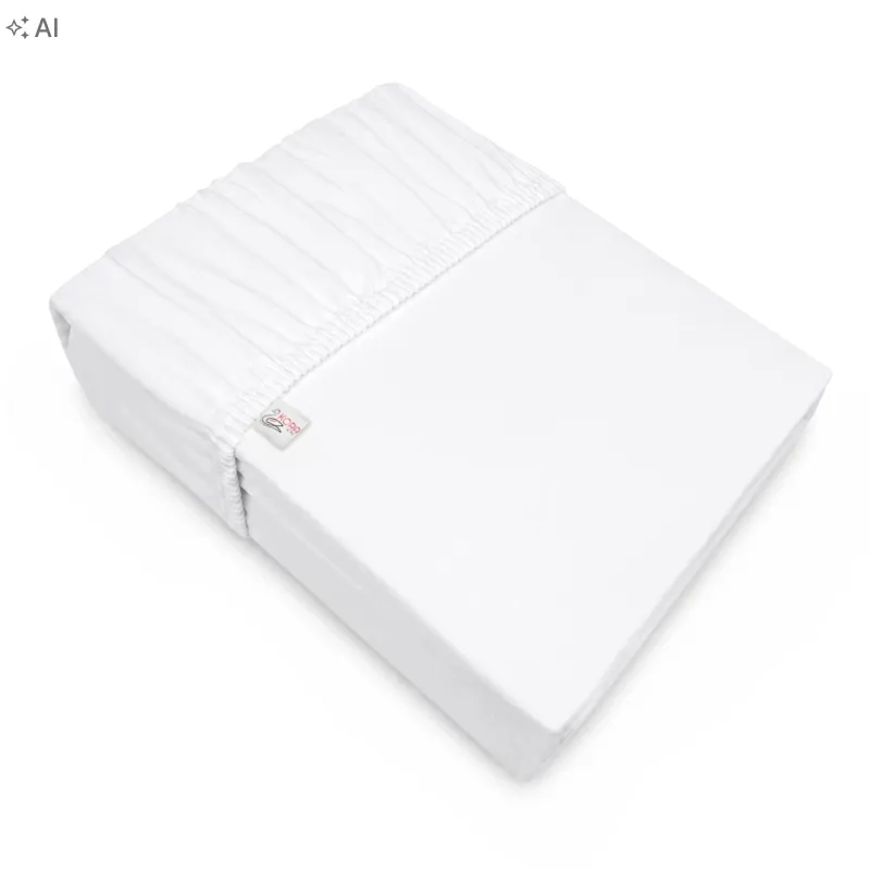 Prześcieradło z gumką Jersey Białe Bawełna Premium 100% 180x200 OEKO-TEX