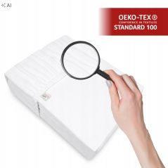 Prześcieradło z gumką Jersey Białe Bawełna Premium 100% 180x200 OEKO-TEX