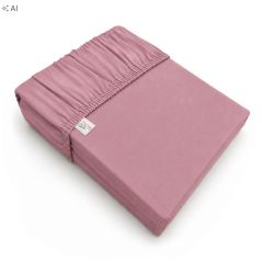 Prześcieradło z gumką Jersey Pudrowy Róż Bawełna Premium 100% 180x200