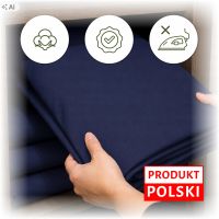 Prześcieradło z gumką Jersey Granat Bawełna Premium 100% 180x200 OEKO-TEX
