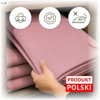 Prześcieradło z gumką Jersey Pudrowy Róż Bawełna Premium 100% 120x200