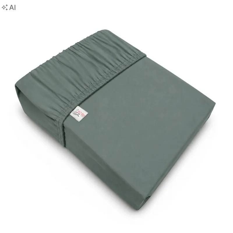 Prześcieradło z gumką Jersey Szałwia Bawełna Premium 100% 100x200 OEKO-TEX Prześcieradło z gumką Jersey Szałwia Bawełna Premium 100% 100x200 OEKO-TEX