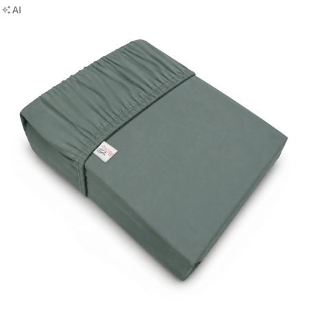 Prześcieradło z gumką Jersey Szałwia Bawełna Premium 100% 100x200 OEKO-TEX